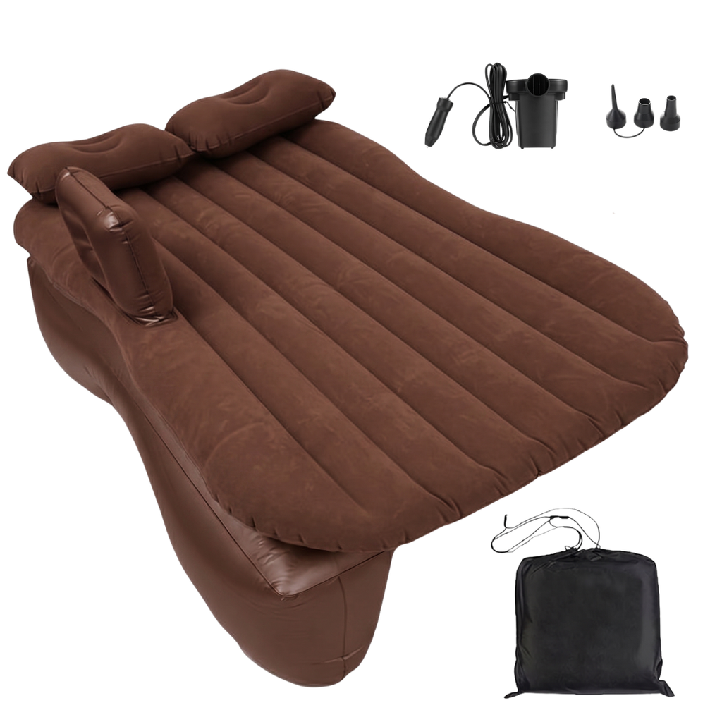 Inflatable Car Back Seat Air Mattress Bed with 12V Pump for SUV