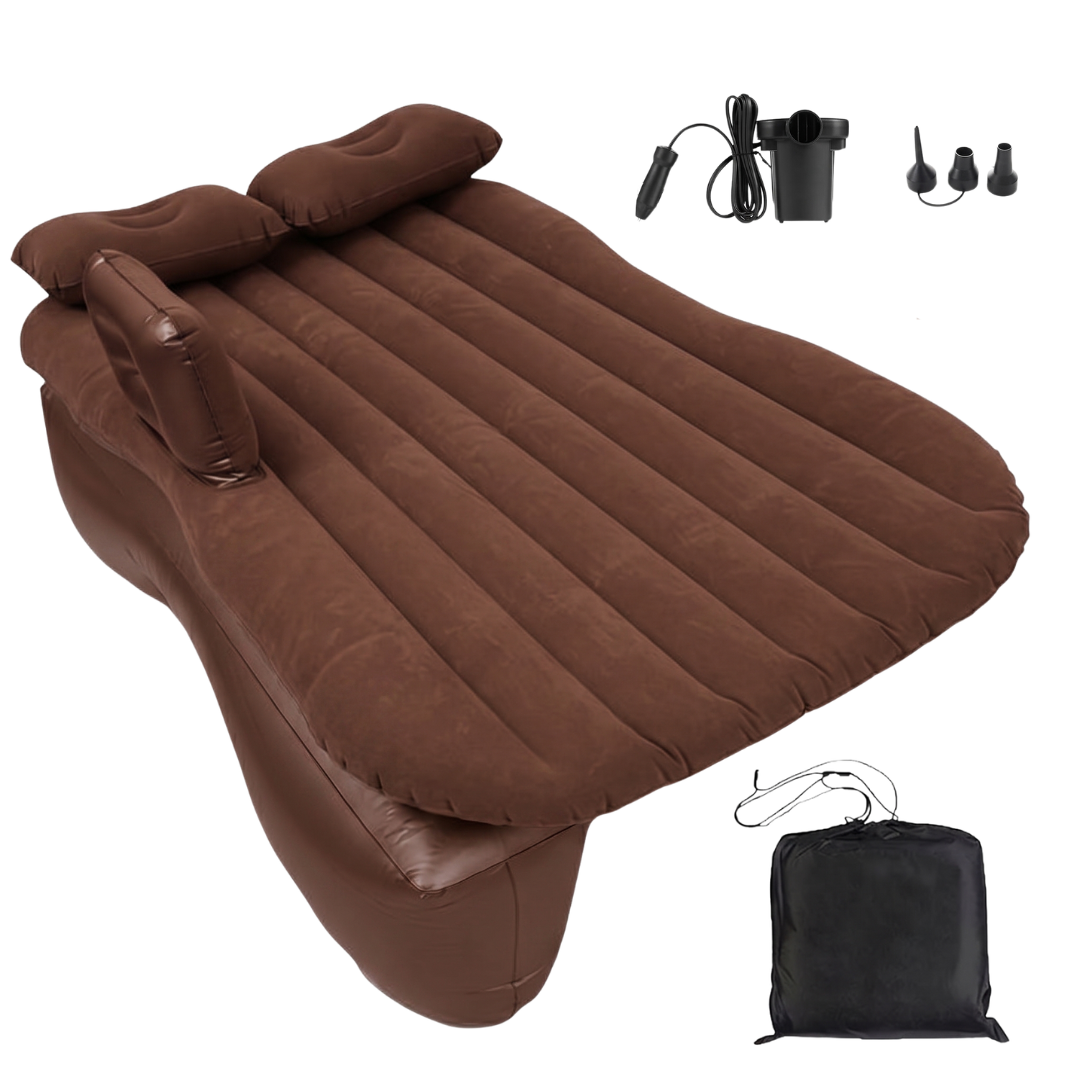 Inflatable Car Back Seat Air Mattress Bed with 12V Pump for SUV