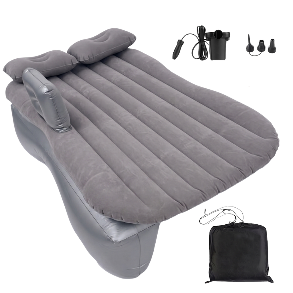 Inflatable Car Back Seat Air Mattress Bed with 12V Pump for SUV