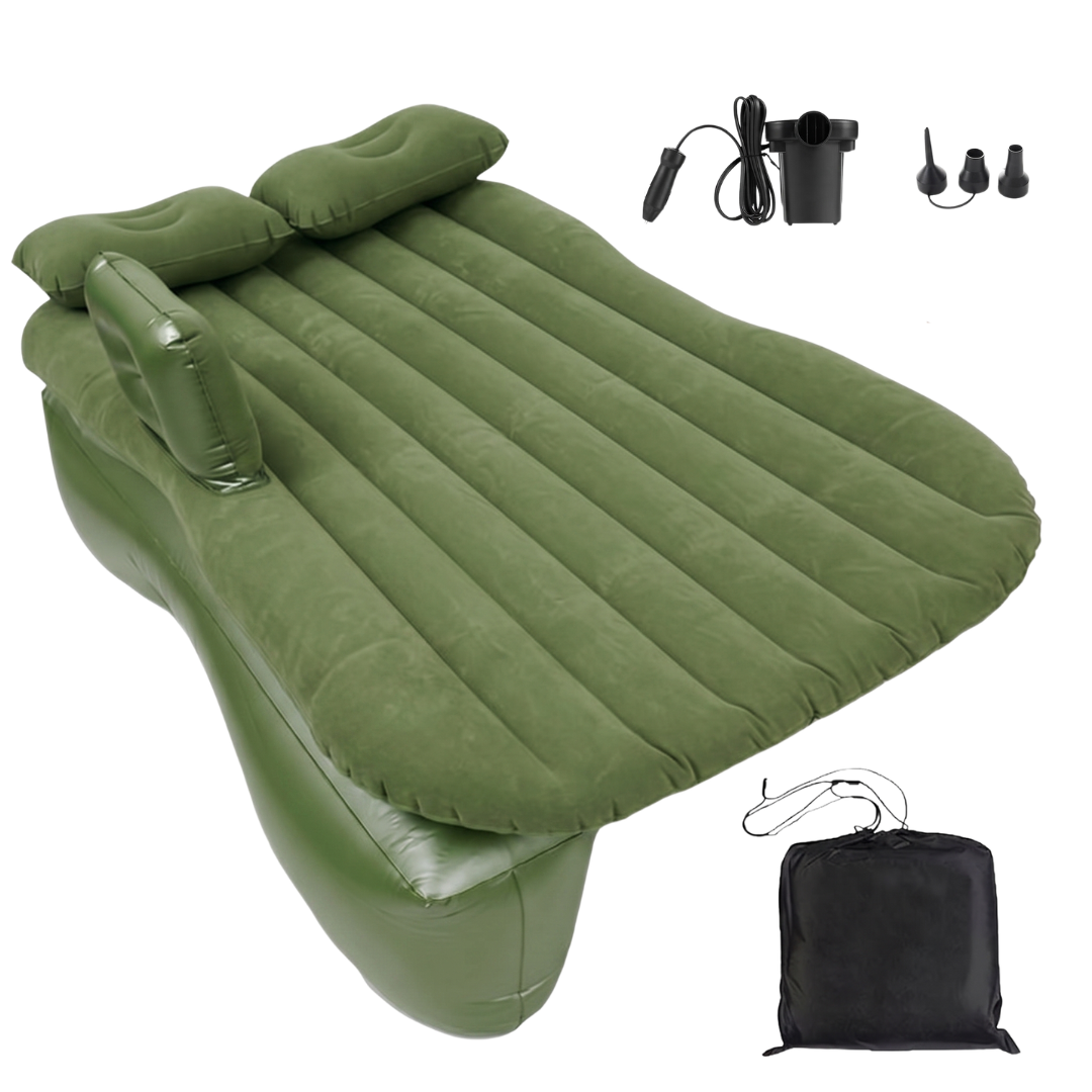 Inflatable Car Back Seat Air Mattress Bed with 12V Pump for SUV