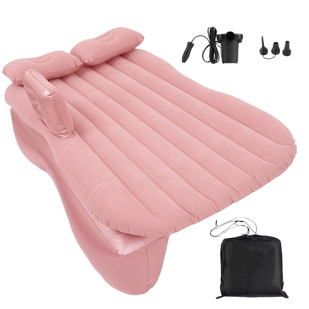 Inflatable Car Back Seat Air Mattress Bed with 12V Pump for SUV