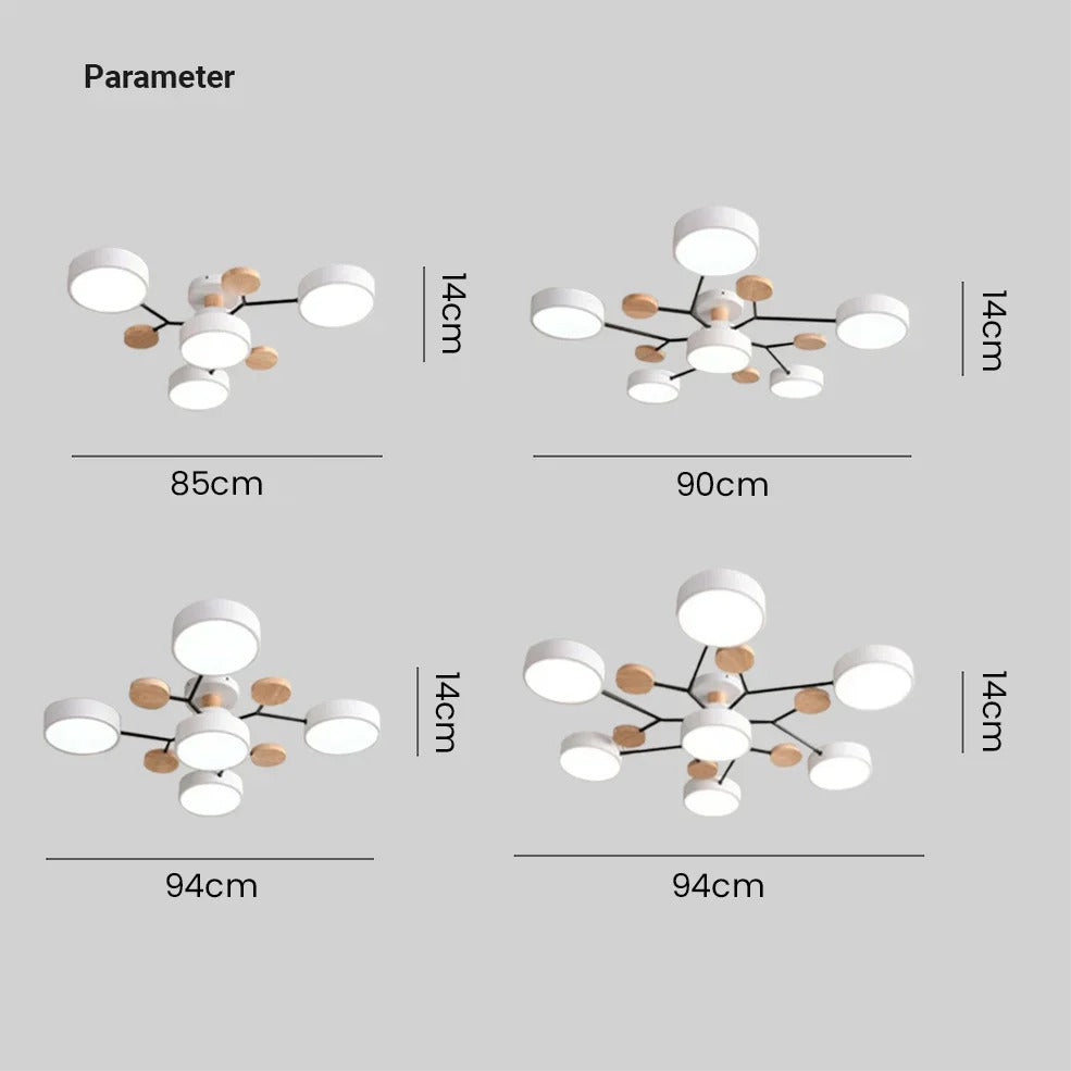 Modern LED Flush Ceiling Light Multi-Light Indoor Lighting Fixture