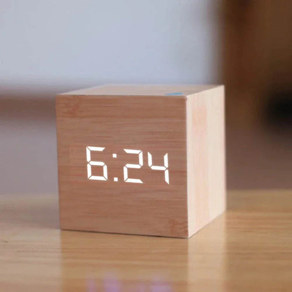 Mini LED Digital Alarm Clock with Date & Temperature
