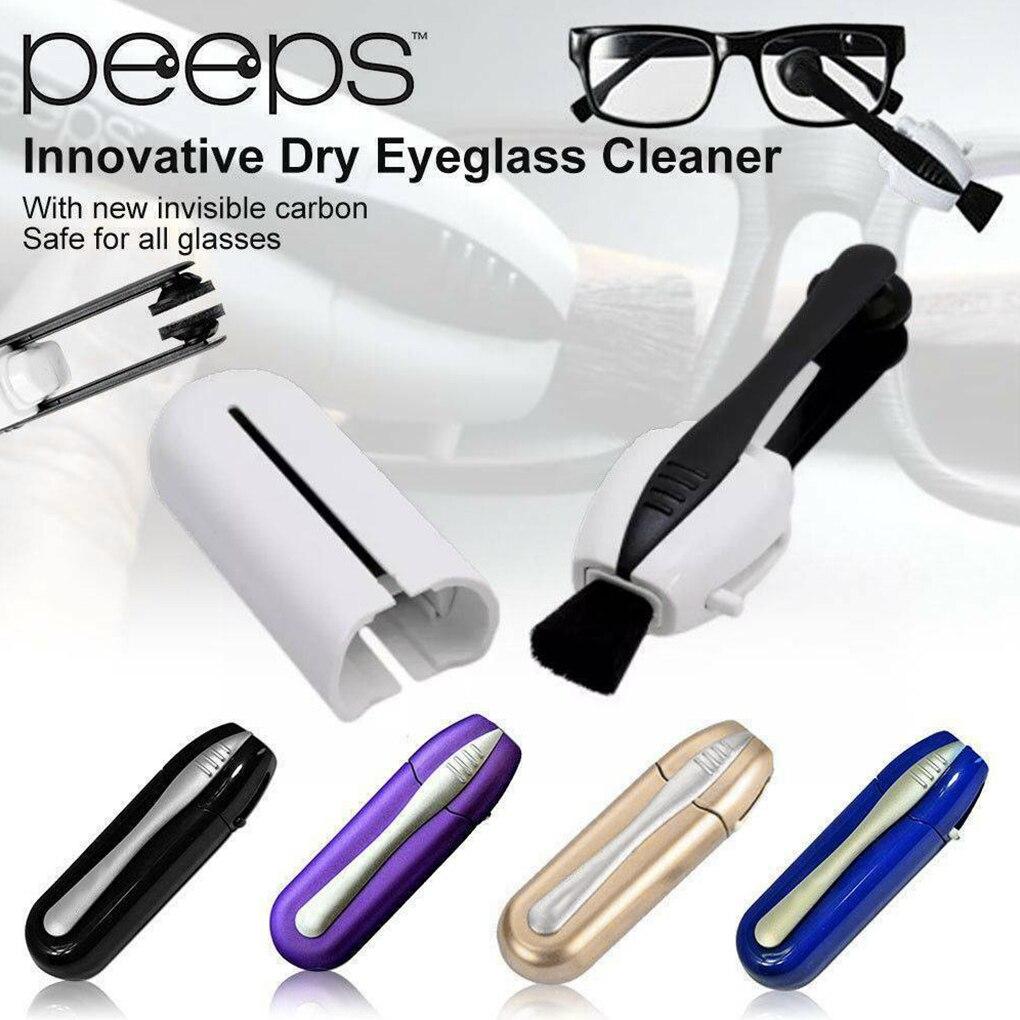 Portable Eyewear Lens Cleaner with Dry Cleaning System