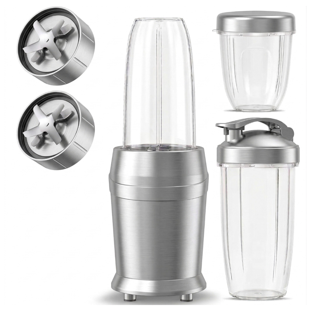 Personal Blender with 3 Cups and Two 6-Blade Set for Smoothies
