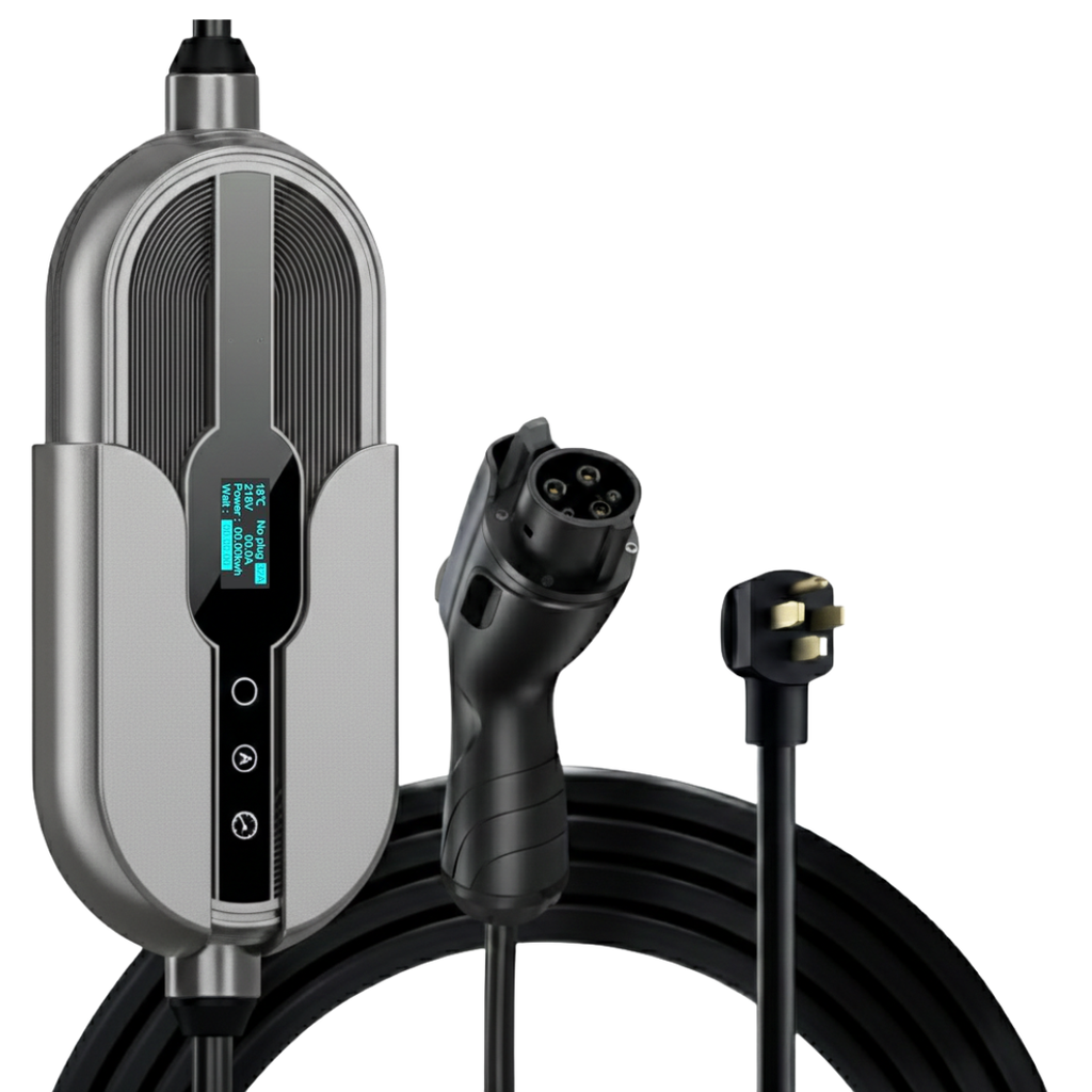 Portable 32A Level 2 EV Charger 240V NEMA 14-50 J1772 25ft Cable