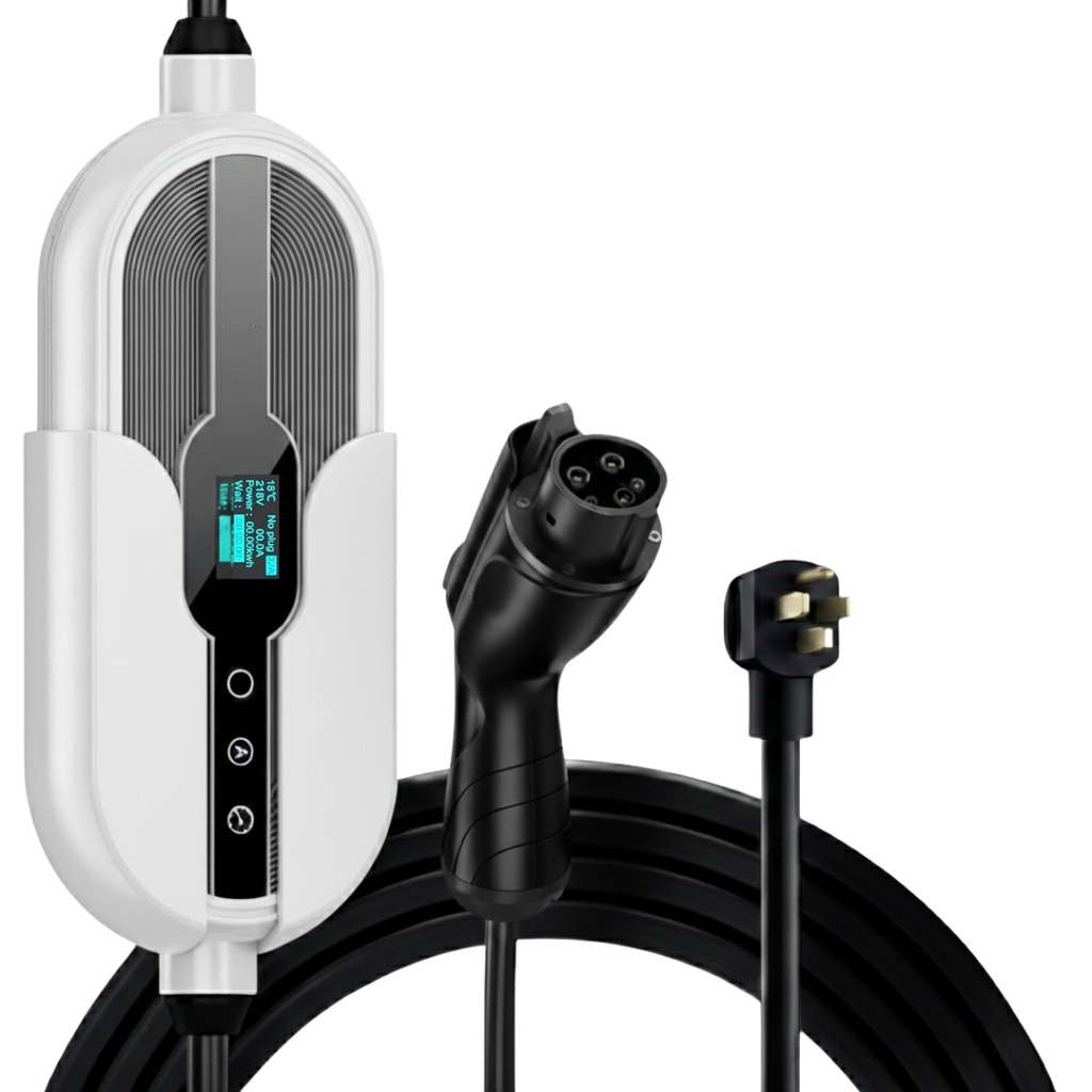 Portable 32A Level 2 EV Charger 240V NEMA 14-50 J1772 25ft Cable