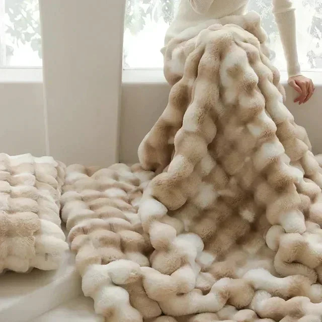 Portable Throw Blanket Soft Feel Cover for Home and Travel Use