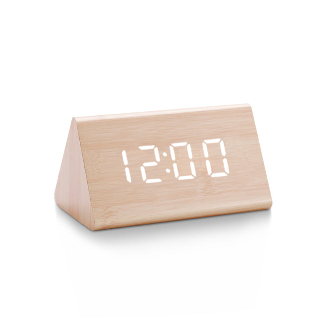Digital LED Alarm Clock with Temperature Display and Multiple Alarms