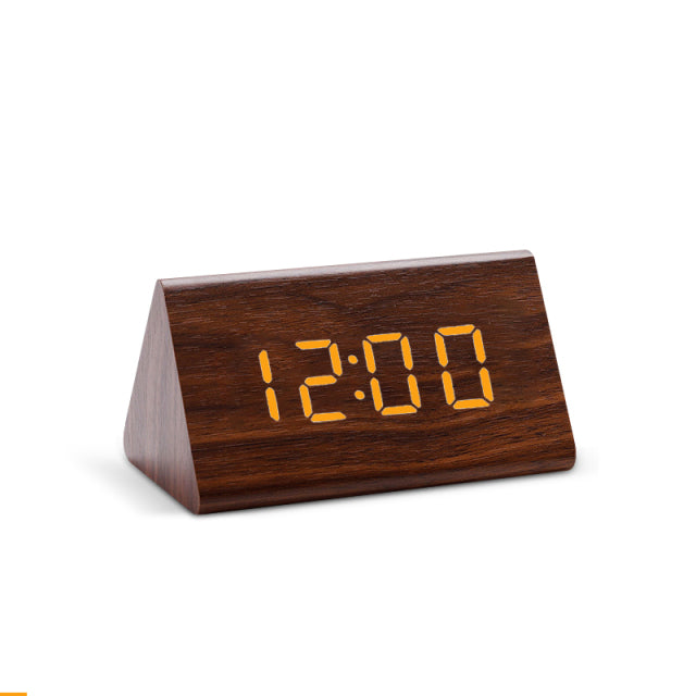 Digital LED Alarm Clock with Temperature Display and Multiple Alarms