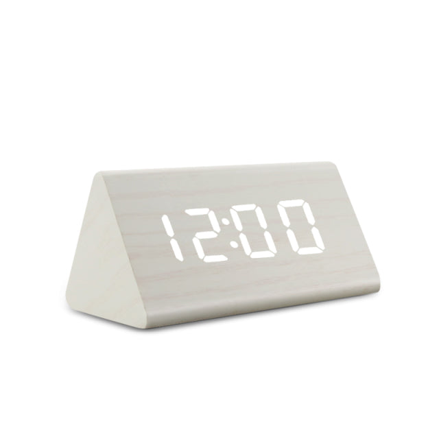 Digital LED Alarm Clock with Temperature Display and Multiple Alarms