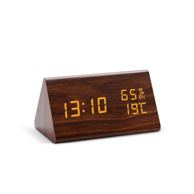 Digital LED Alarm Clock with Temperature Display and Multiple Alarms
