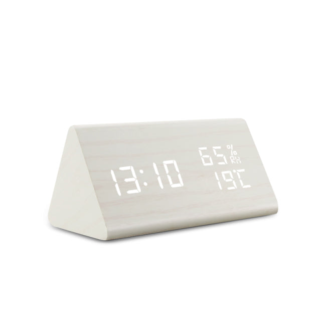 Digital LED Alarm Clock with Temperature Display and Multiple Alarms