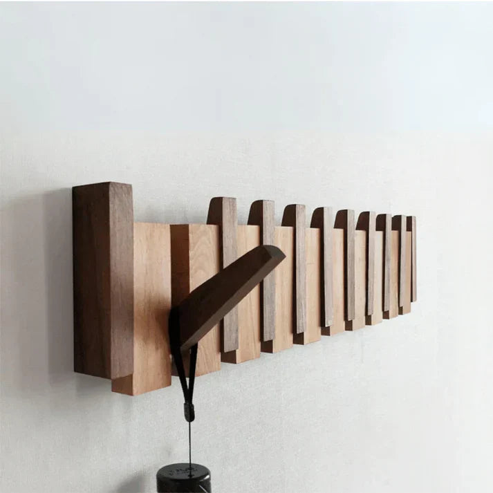 Piano-Style Wall Coat Rack Compact Hanging Storage for Home