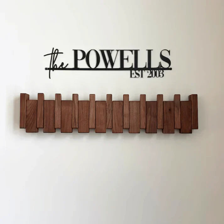 Piano-Style Wall Coat Rack Compact Hanging Storage for Home