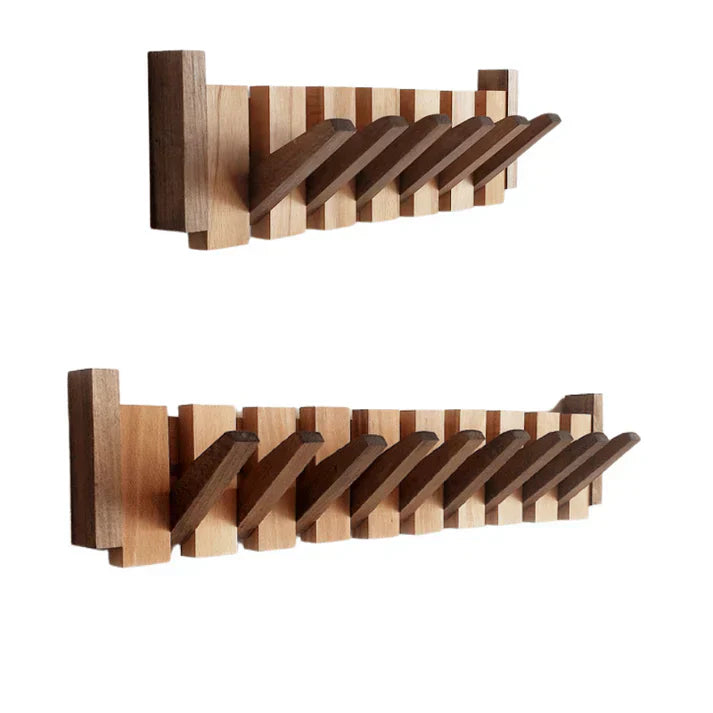 Piano-Style Wall Coat Rack Compact Hanging Storage for Home