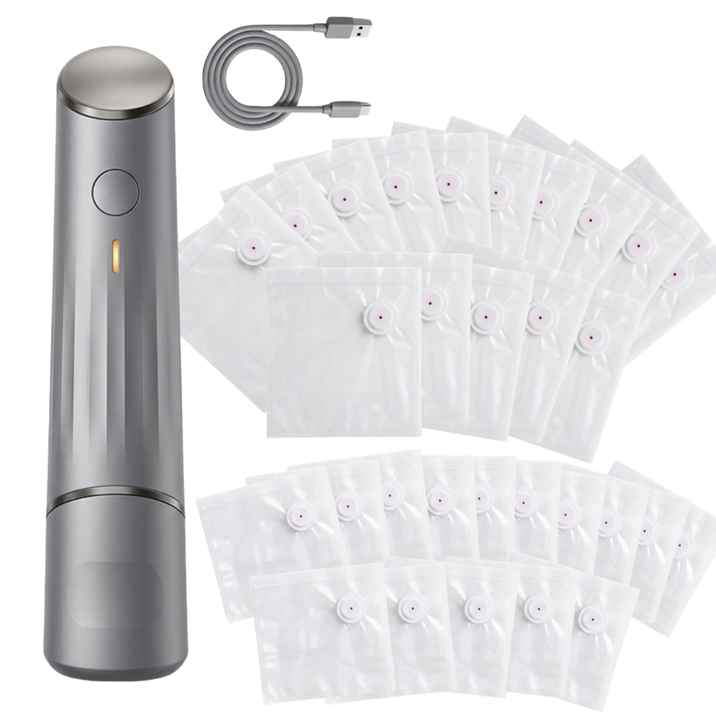 Rechargeable Compact Cordless Handheld Vacuum Sealer with Reusable Bag