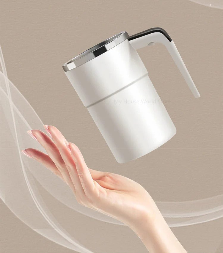 Portable Electric Self-Stirring Mug with LED Temperature Display