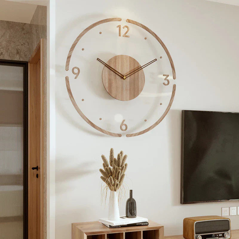 Minimalist Round Wall Clock Silent Modern Home Timepiece