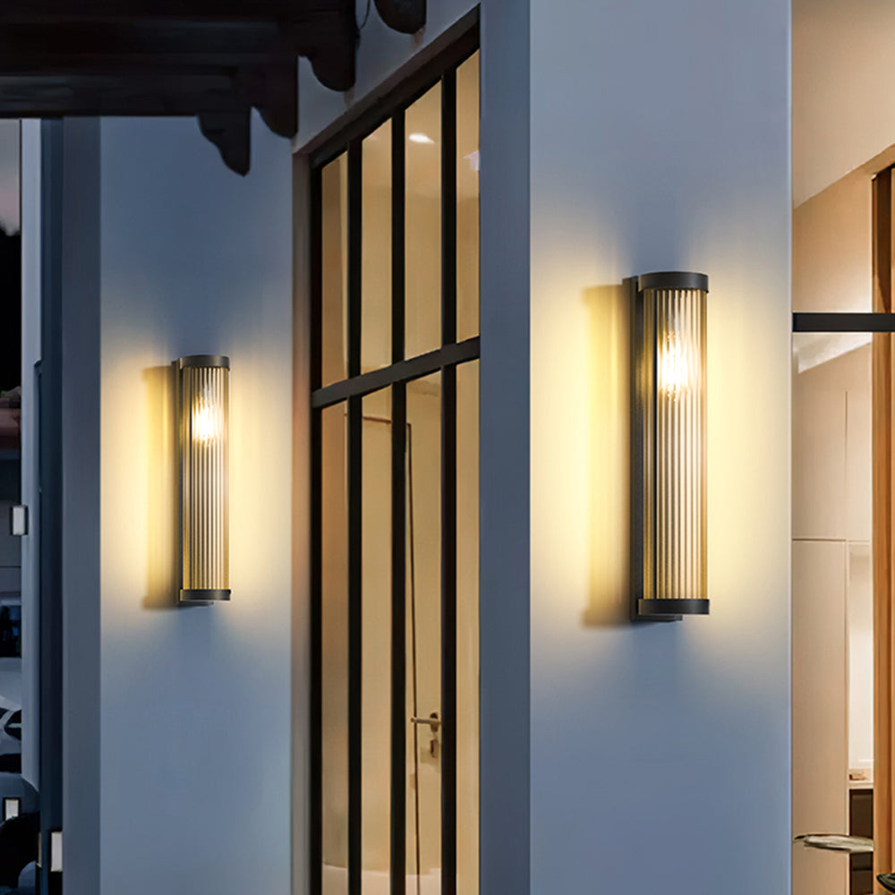 Outdoor Solar Wall Light Up Down LED Garden Lamp IP65