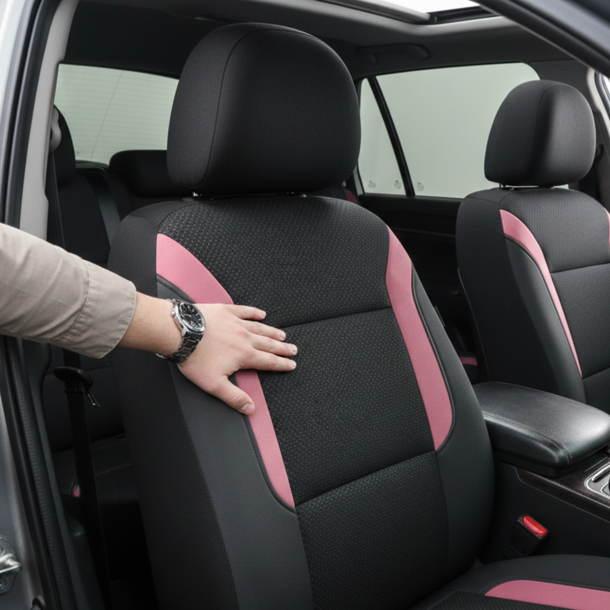 Slip-On Mesh Car Seat Covers, Airbag Compatible, Universal Fit