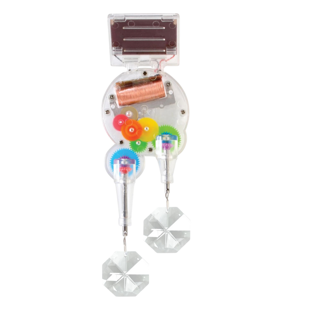 Solar Powered Prism Suncatcher Window Spinner, Hanging Mount