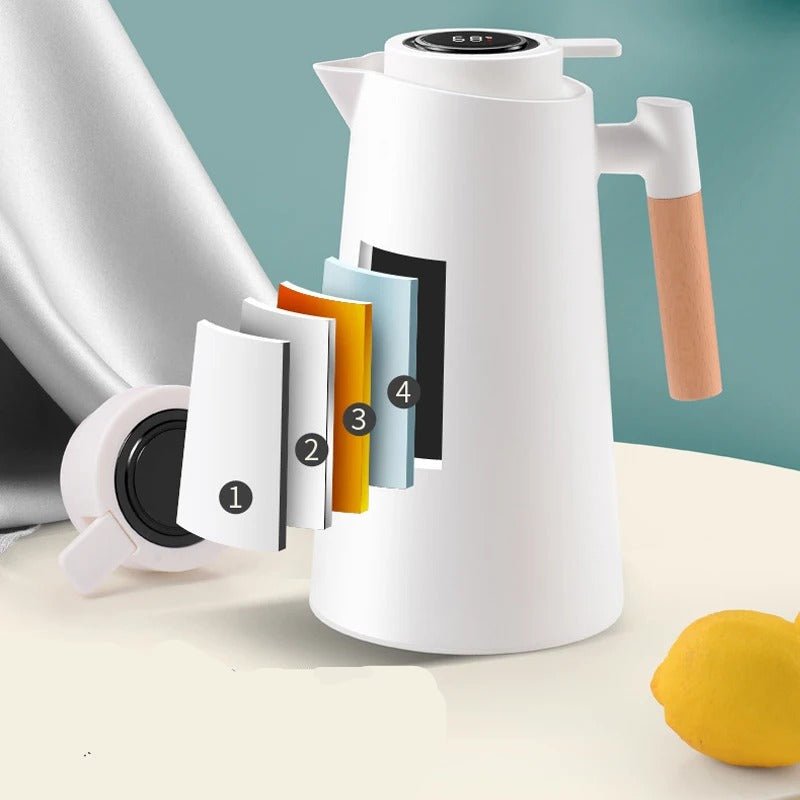 Insulated Temperature Display Jug 1L Hot & Cold Beverage Carafe