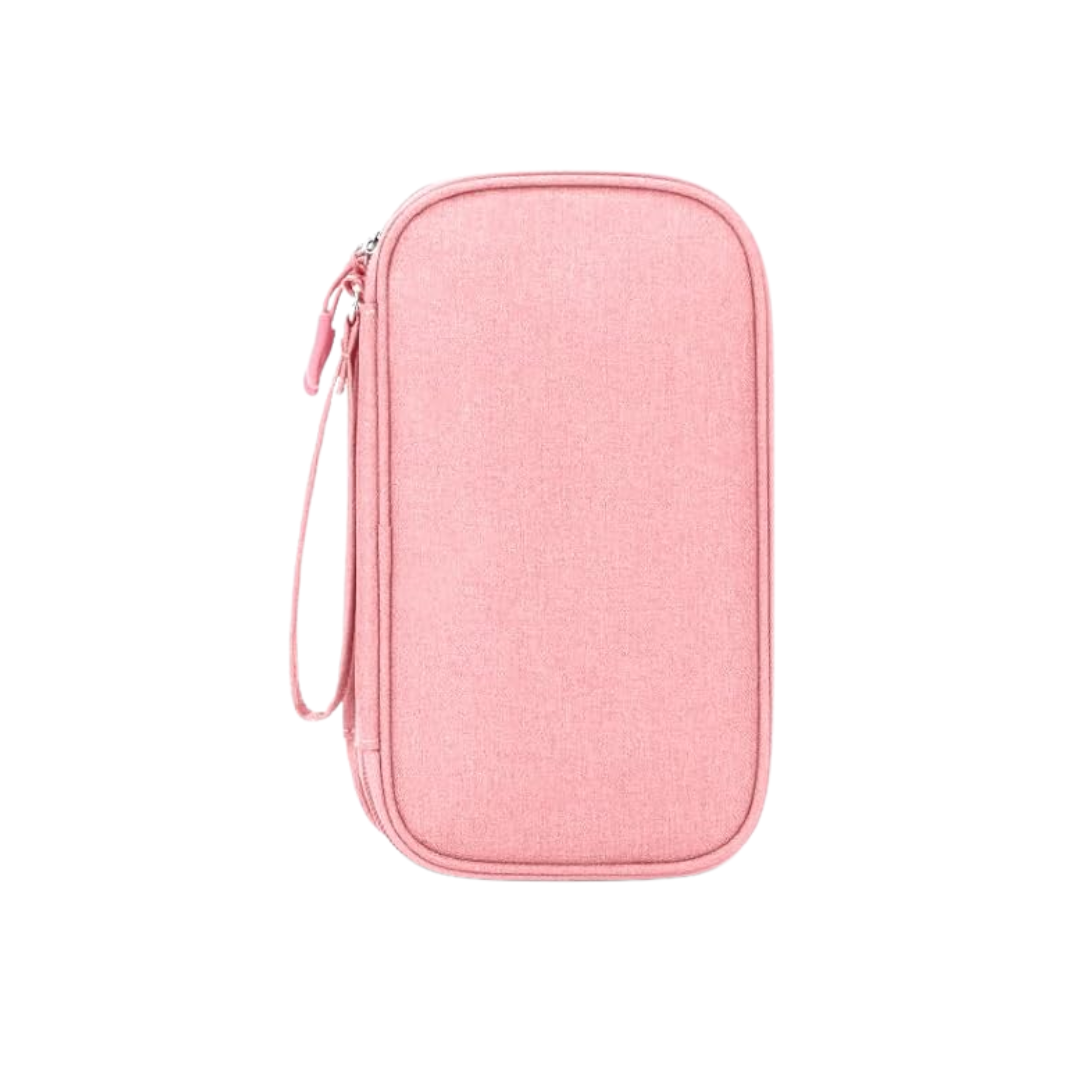 Travel Cable Organizer Pouch with Double Layer Water-Resistant Case