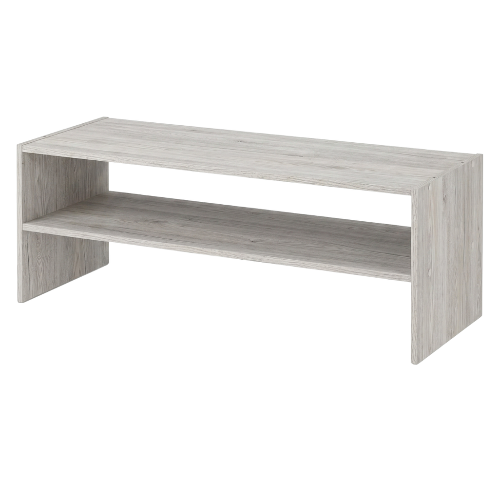 Two-Tier Shoe Organizer Wide Wood Storage Rack for Home Use, 24/28/32 in