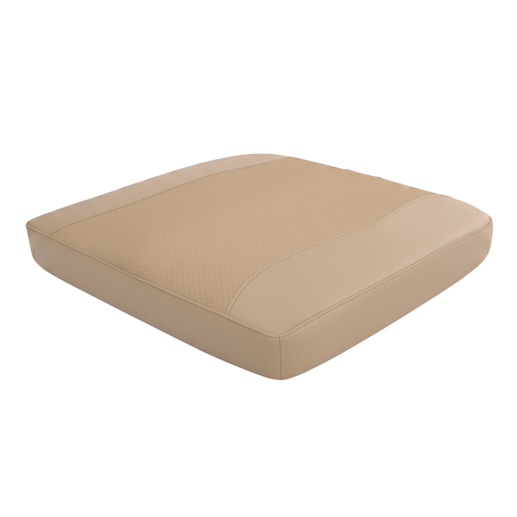 Vehicle Seat Cushion Pad, 18x17x2.5 in, Square-Profile, PU/4D Mesh