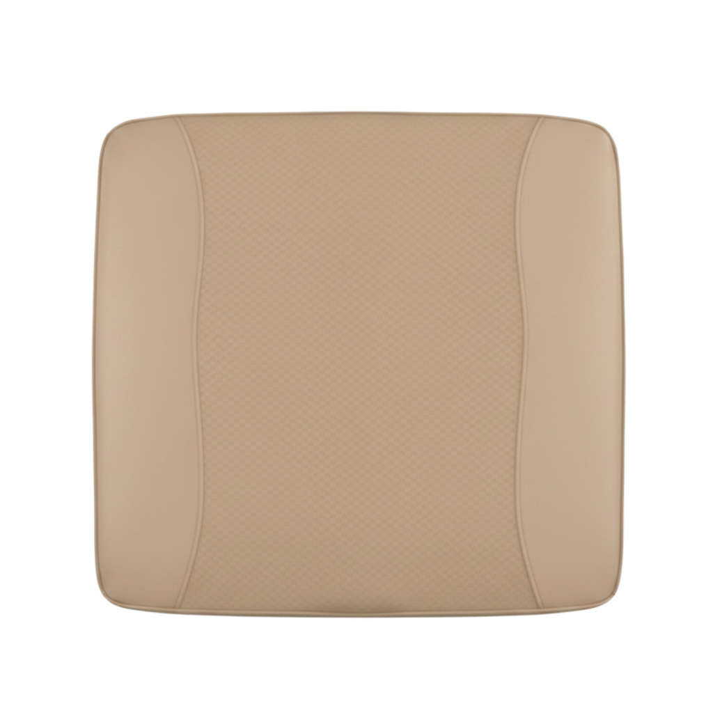 Vehicle Seat Cushion Pad, 18x17x2.5 in, Square-Profile, PU/4D Mesh