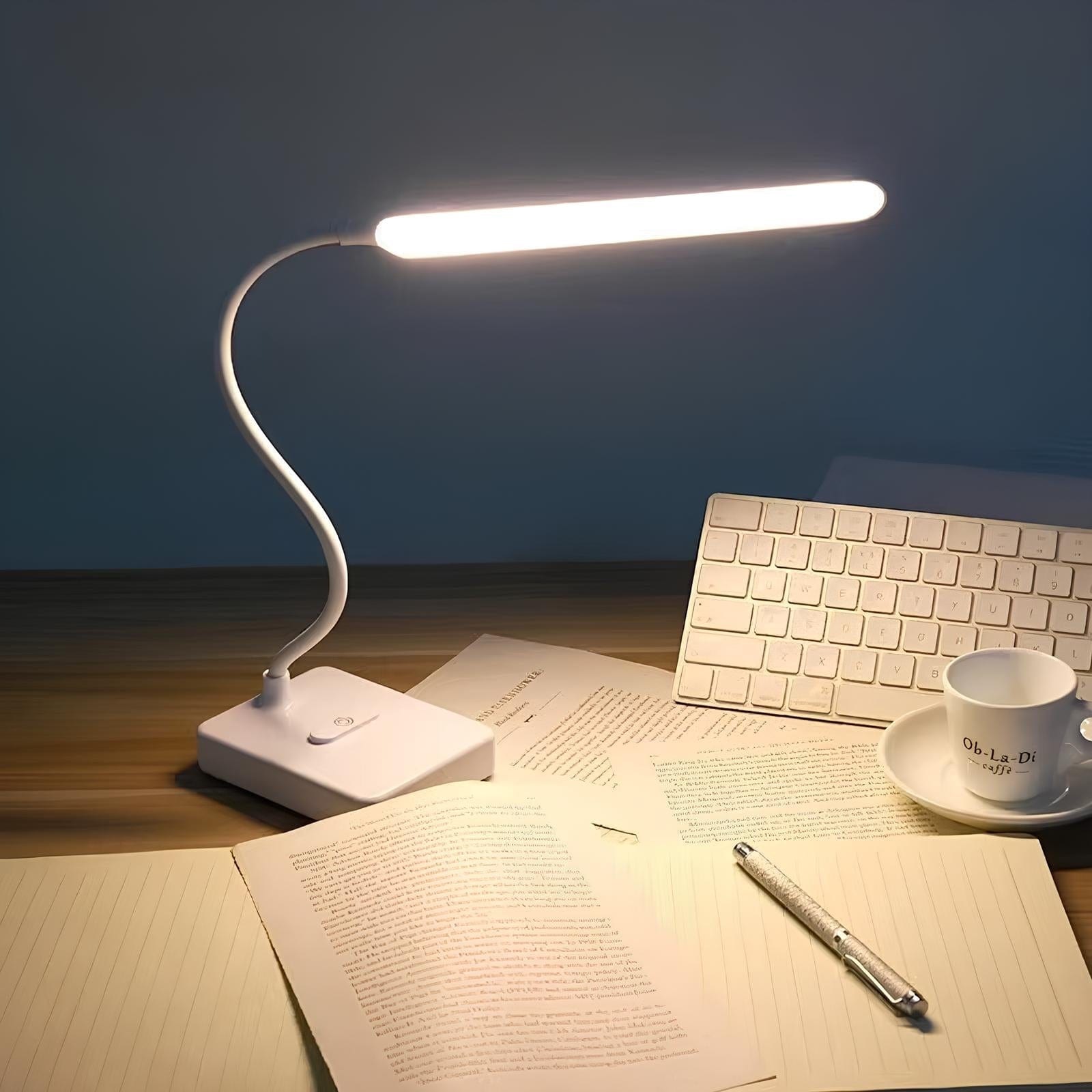 Rechargeable Desk Lamp Flexible Arm with Multi-Light Modes