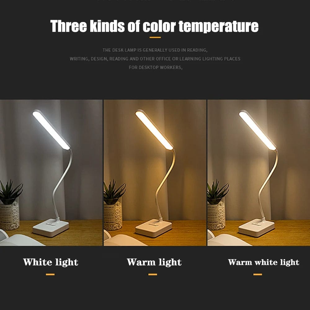 Rechargeable Desk Lamp Flexible Arm with Multi-Light Modes