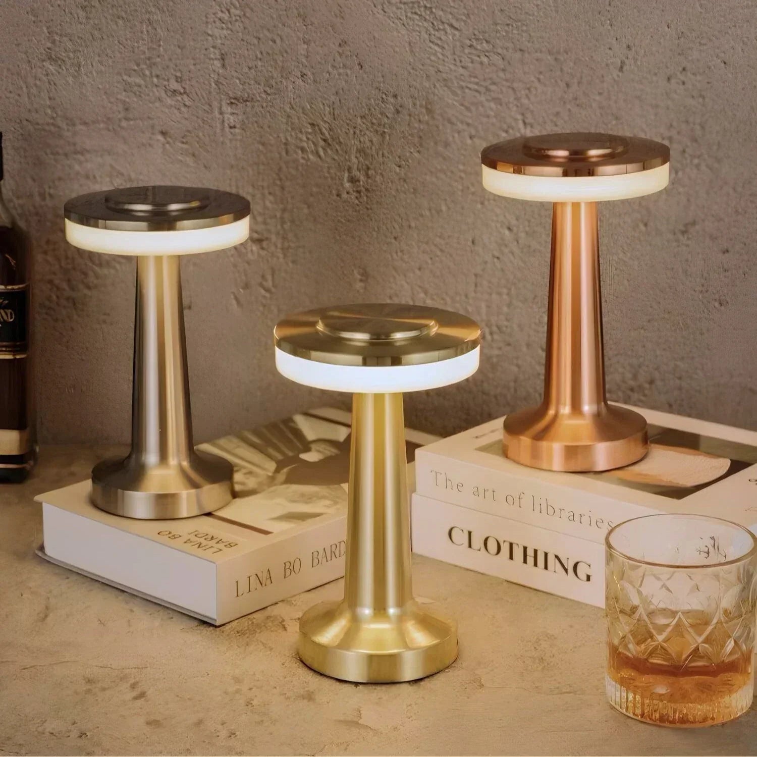 Cordless Table Lamp Rechargeable Touch-Control Mood Light