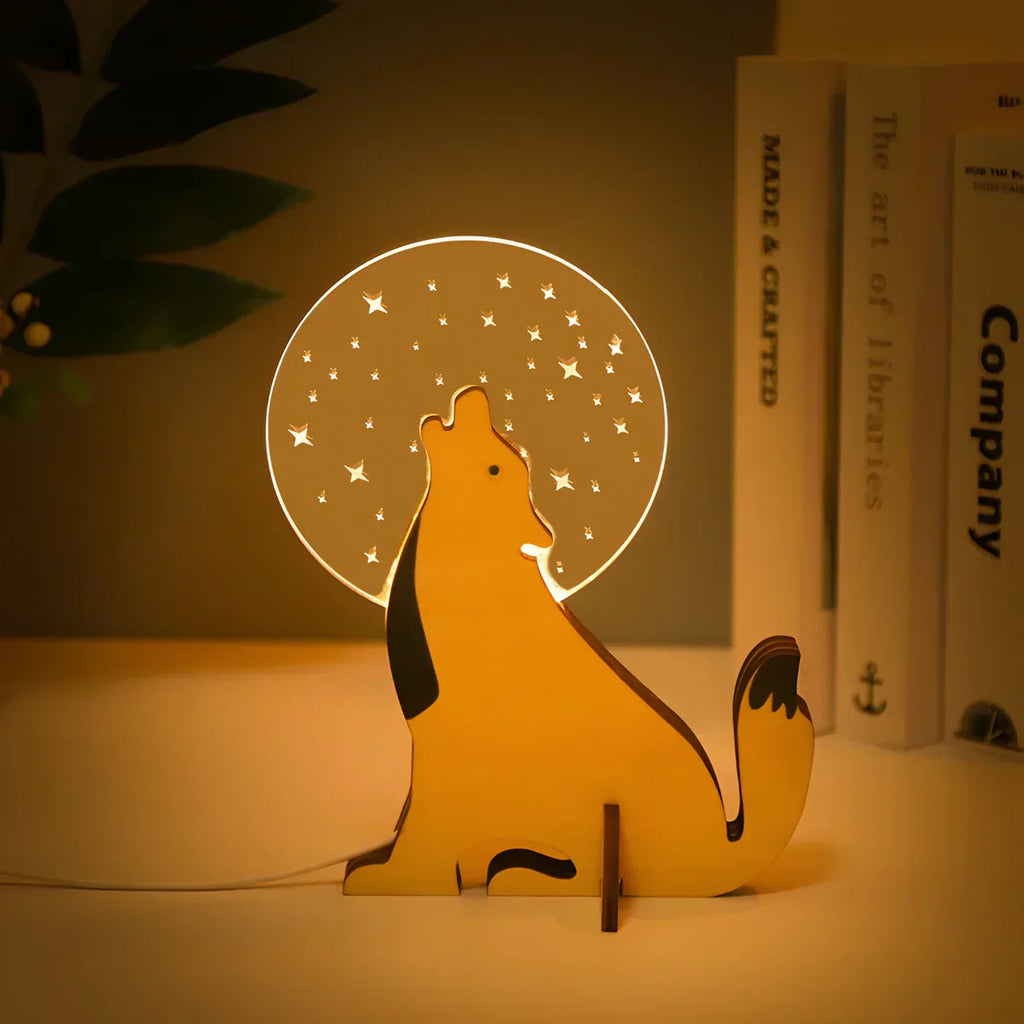Children Night Light Table Lamp Animal Theme Design