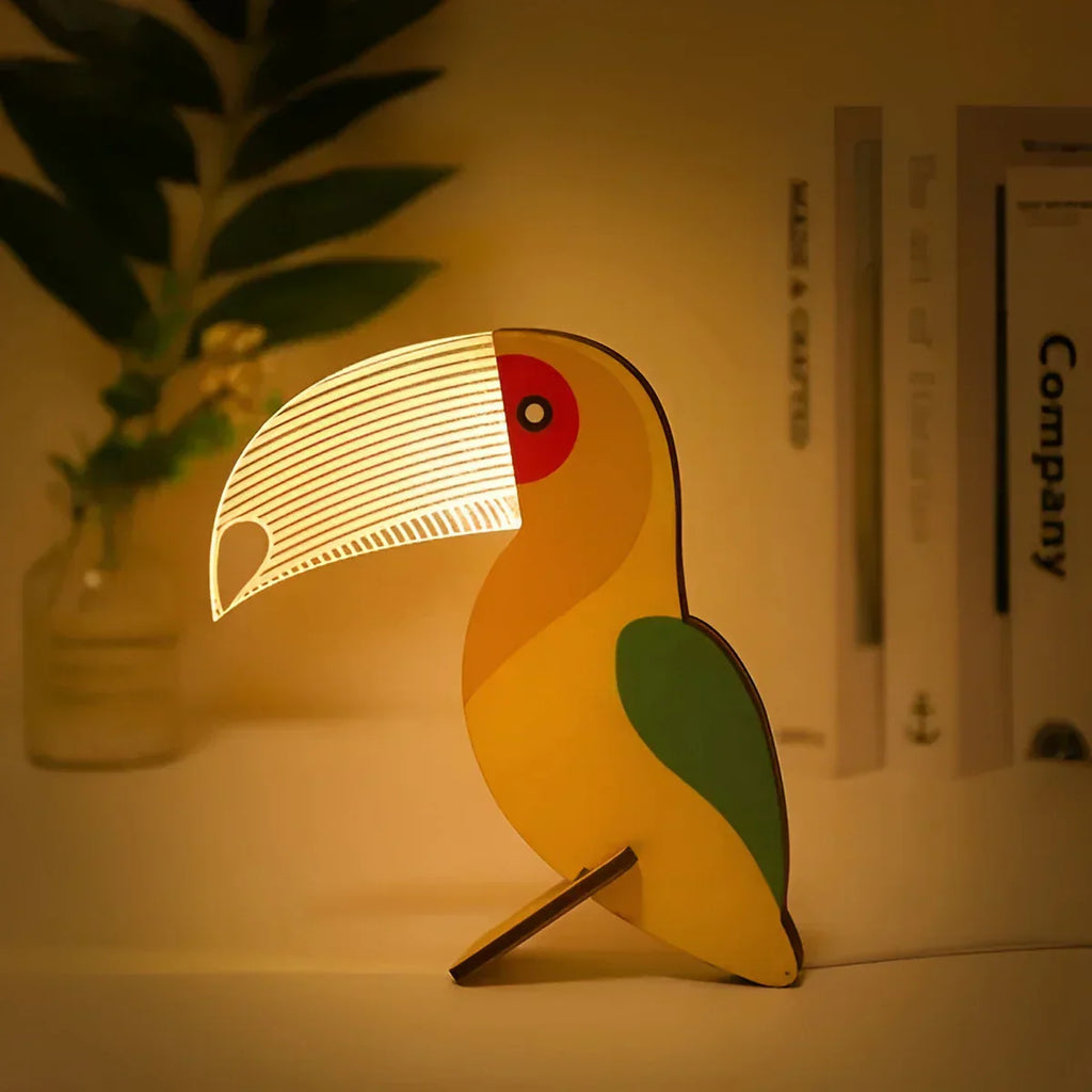Children Night Light Table Lamp Animal Theme Design