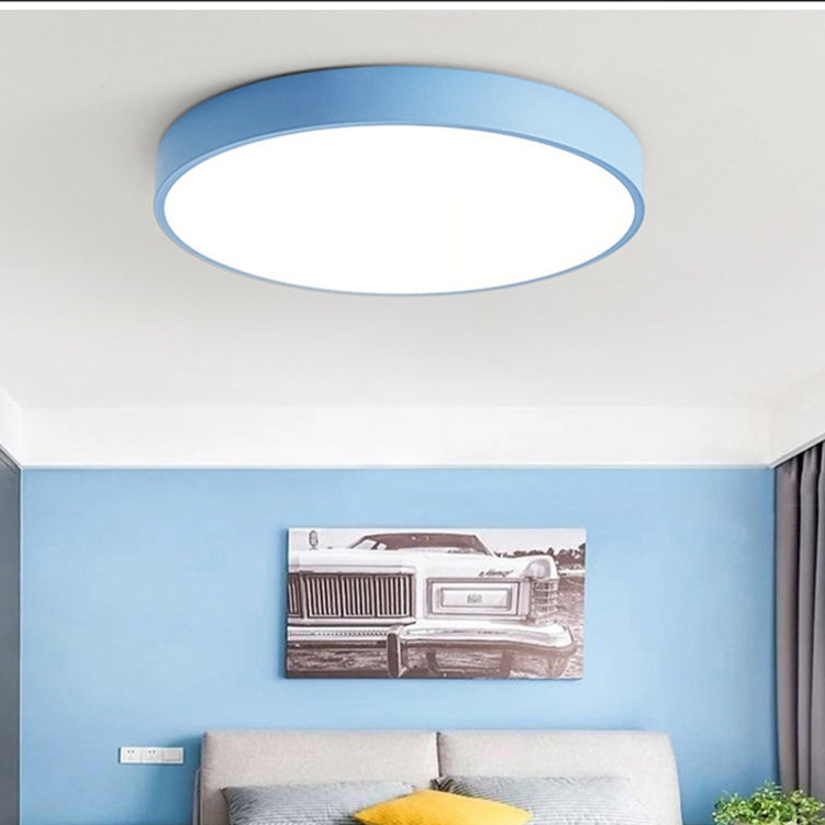 Round Flush Ceiling Light Adjustable LED Lighting for Rooms
